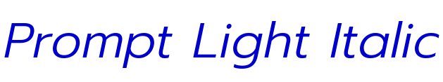 Prompt Light Italic 字体
